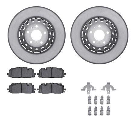Dynamic Friction Co 4612-73050, Geospec Rotors with 5000 Euro Ceramic Brake Pads includes Hardware, Silver 4612-73050